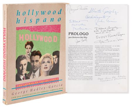 Lot #597 Ronald and Nancy Reagan, Bill Clinton, and Margaret Thatcher Signed Book with (20+) Celebrity Autographs - Image 1
