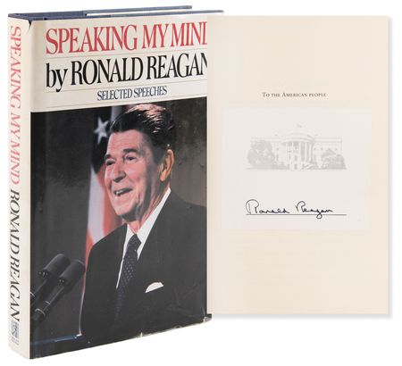 Lot #71 Ronald Reagan Signed Book - Speaking My Mind - Image 1