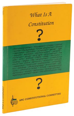 Lot #192 Nelson Mandela Signed Book - What Is A Constitution? - Image 3