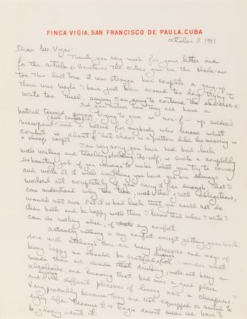 Lot #334 Ernest Hemingway Autograph Letter Signed on His Critics, the Toil of Writing, and His Progress “on the new book,” The Old Man and the Sea - Image 2