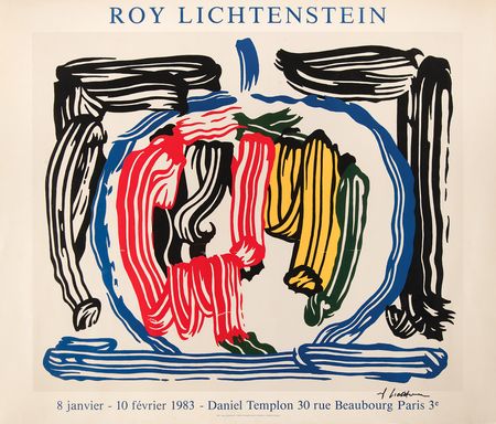 Lot #306 Roy Lichtenstein Signed 1983 Paris Exhibition Poster (29.5? x 25.25?) - Image 1