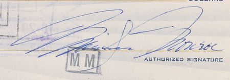 Lot #466 Marilyn Monroe Signed Check to Her Personal Secretary - Image 2