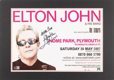 Lot #421 Elton John Signed Poster (15.5˝ x 10.5˝) - Image 1