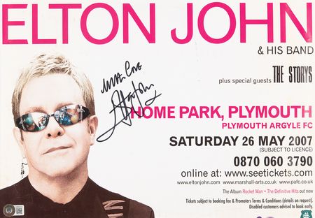 Lot #421 Elton John Signed Poster (15.5˝ x 10.5˝) - Image 2