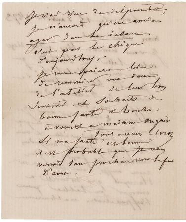 Lot #303 Camille Corot Autograph Letter Signed - Image 2
