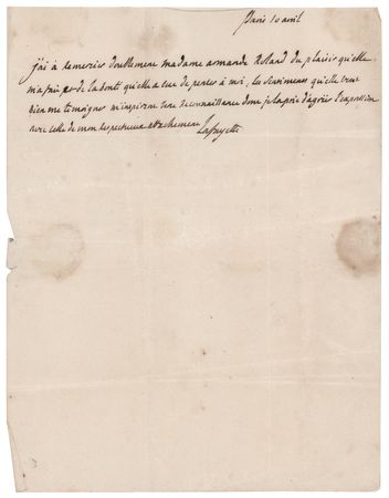 Lot #238 Marquis de Lafayette Autograph Letter Signed - Image 1