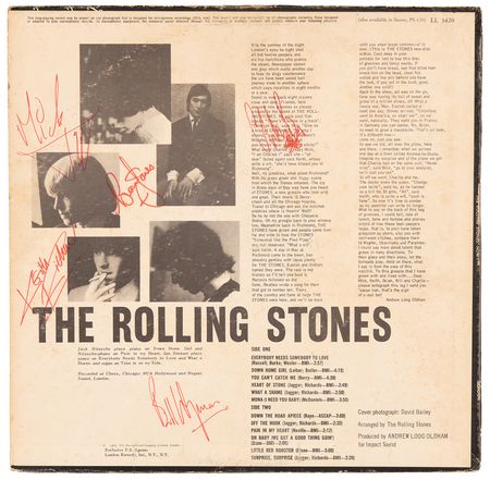 Lot #395 Rolling Stones Signed Album - The Rolling Stones, Now! (Obtained backstage at the Ed Sullivan Show on May 2, 1965) - Image 1
