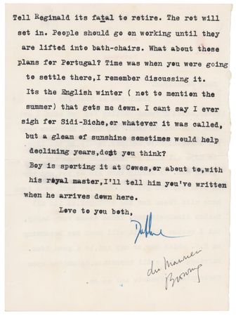 Lot #344 Daphne du Maurier Typed Letter Signed - Image 2