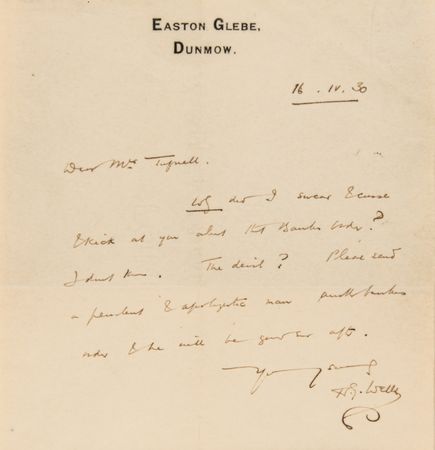 Lot #369 H. G. Wells Autograph Letter Signed - Image 2