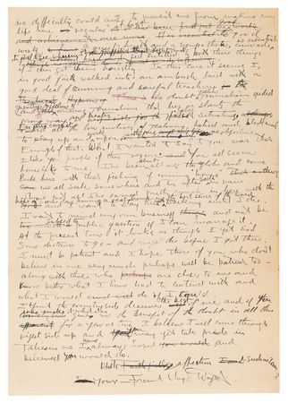 Lot #296 Frank Lloyd Wright Handwritten Statement of Apology to the People of Spring Green, Wisconsin (June 1926) - Image 3