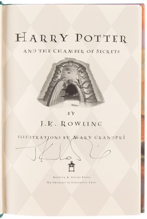 Lot #358 J. K. Rowling Signed Book - Harry Potter and the Chamber of Secrets (First US Edition) - Image 4