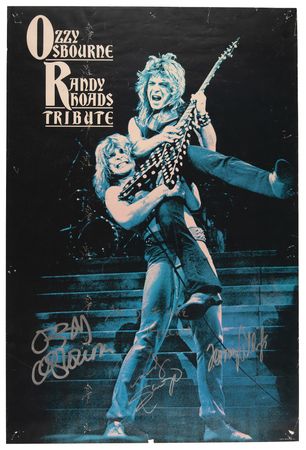 Ozzy Osbourne Signed 'Randy Rhoads Tribute' Poster (24˝ x