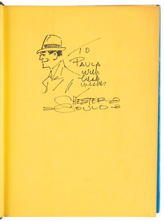 Lot #324 Chester Gould Signed Sketch in Book - The Celebrated Cases of Dick Tracy - Image 4