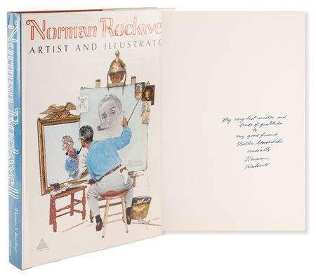 Lot #310 Norman Rockwell Oversized Signed Book - Norman Rockwell: Artist and Illustrator - Image 1