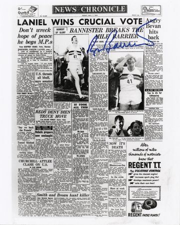 Lot #680 Roger Bannister (4) Signed Photographs - Image 5