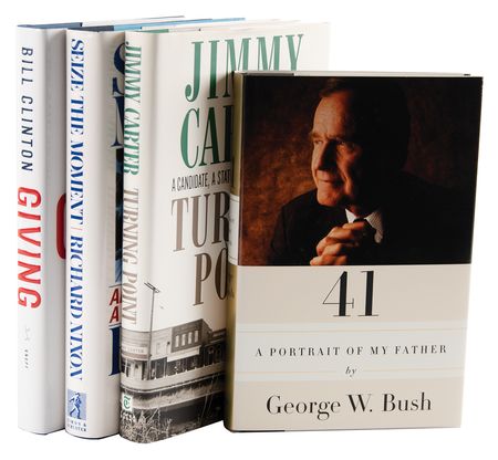 Lot #45 Four Presidents Signed Books - Nixon, Carter, Clinton, and Bush - Image 1