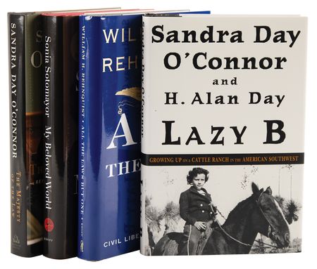 Lot #230 Supreme Court (4) Signed Books - Sotomayor, Rehnquist, and O'Connor - Image 1