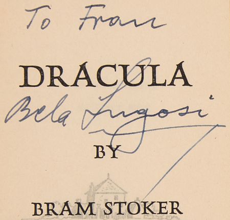 Lot #460 Bela Lugosi Signed Book - Dracula by Bram Stoker - Image 2