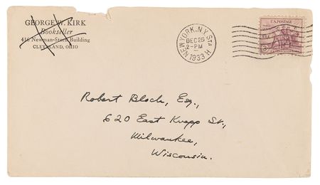 Lot #335 H. P. Lovecraft Autograph Letter Signed to Robert Bloch - 