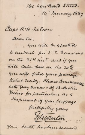 Lot #131 Henry M. Stanley: Robert Henry Nelson Letter and Document Archive for the Emin Pasha Relief Expedition - Image 7