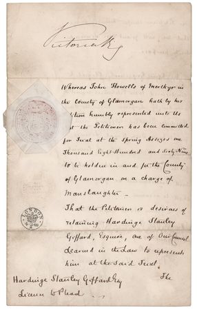 Lot #219 Queen Victoria Document Signed - Image 1
