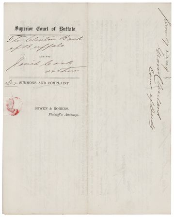 Lot #33 Grover Cleveland Early Document Signed as the 22-Year-Old Commissioner of Deeds for Buffalo, New York - Image 1