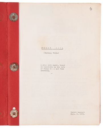 Lot #530 Funny Girl Original 'Second Draft' Musical Script (September 6, 1963) - Image 3