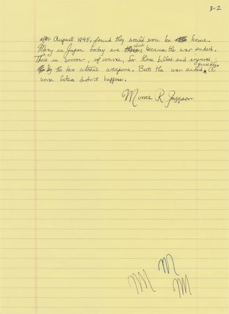 Lot #259 Enola Gay: Morris Jeppson Autograph Letter Signed on the Hiroshima Mission - Image 2
