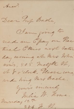 Lot #353 Julia Ward Howe Autograph Letter Signed: 