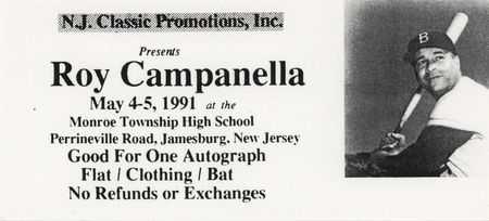 Lot #697 Roy Campanella Signed Perez-Steele Card - Image 2