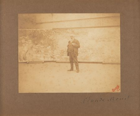 Lot #292 Claude Monet Signed Photograph by Pierre Choumoff - At Work on His Beloved ?Water Lilies? Series - Image 3