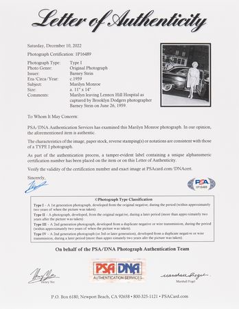 Lot #578 Marilyn Monroe Oversized Original Photograph - PSA Type I - Image 2