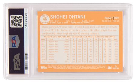Lot #749 2021 Topps #46 Shohei Ohtani (Ltd. Ed. #2/5) - PSA MINT 9 - Image 2