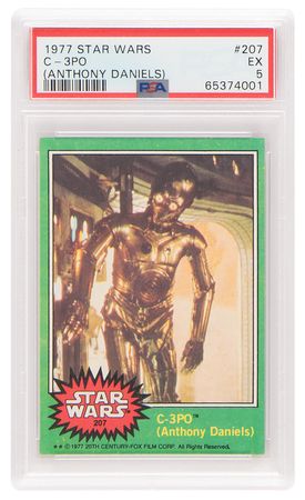 Lot #471 1977 Topps #207 Star Wars C-3PO 'Golden Rod' Error Card - PSA VG-EX 4 - Image 3