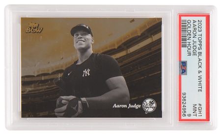 Lot #722 2023 Topps B&W #GH1 Aaron Judge (Ltd. Ed. #49/50) - PSA MINT 9 - Image 1