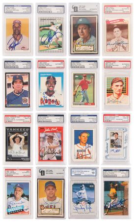 Lot #683 Baseball (28) Signed Baseball Cards with Maddux, Puckett, and Halladay - Image 2