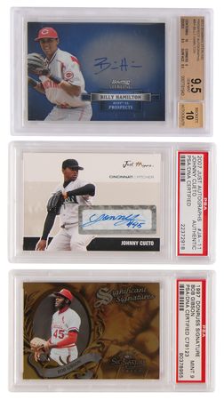 Lot #683 Baseball (28) Signed Baseball Cards with Maddux, Puckett, and Halladay - Image 3