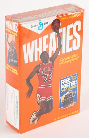 Lot #721 Michael Jordan 1989 General Mills Wheaties Box with Poster (Sealed) - Image 1