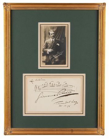 Lot #374 Giacomo Puccini Autograph Musical Quotation Signed for 
