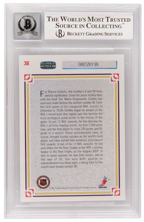Lot #709 Wayne Gretzky Signed 1991-92 UD Hockey Card - BAS 10 - Image 2