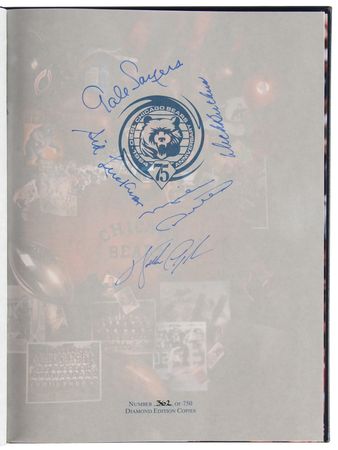 Lot #698 Chicago Bears Legends Signed Book - Payton, Sayers, Luckman, Butkus, and Ditka (Ltd. Ed. #362/750) - Image 4