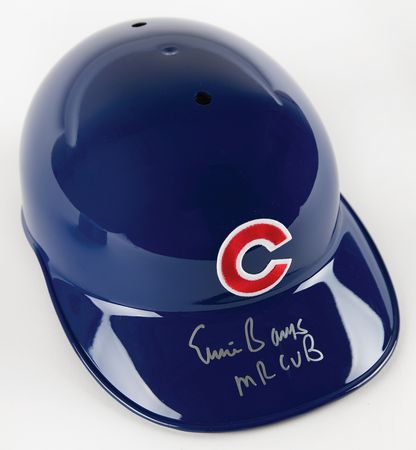 Lot #678 Ernie Banks Signed Chicago Cubs Batting