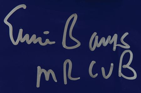 Lot #678 Ernie Banks Signed Chicago Cubs Batting Helmet - Image 2