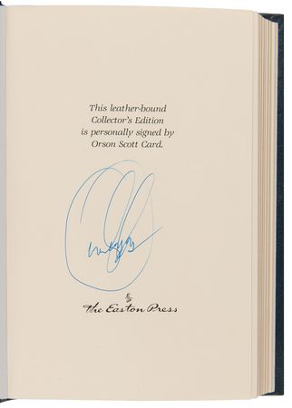 Lot #341 Orson Scott Card Signed Book - Ender's Game - Image 2