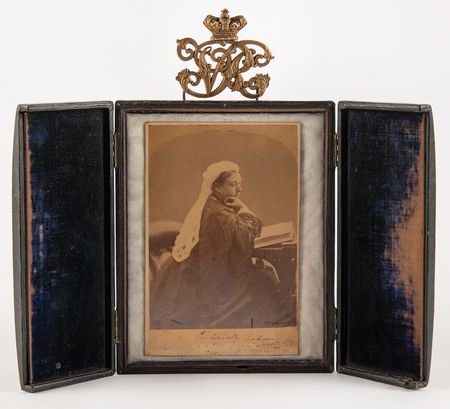 Lot #218 Queen Victoria Signed Cabinet Photograph in Royal Presentation Frame - Image 1
