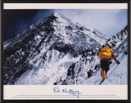 Lot #173 Edmund Hillary Signed Photograph (Ltd. Ed. #4/10) - Image 1