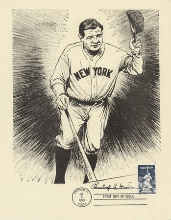 Lot #684 Baseball Hall of Famers (15) Signed First Day  Commemorative Prints with DiMaggio, Durocher, and Hubbell - Image 3