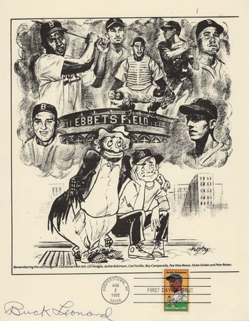 Lot #684 Baseball Hall of Famers (15) Signed First Day  Commemorative Prints with DiMaggio, Durocher, and Hubbell - Image 5