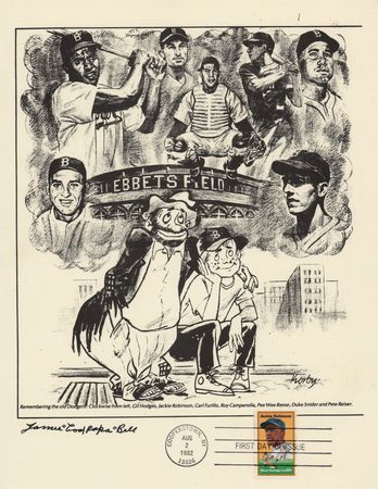 Lot #684 Baseball Hall of Famers (15) Signed First Day  Commemorative Prints with DiMaggio, Durocher, and Hubbell - Image 8