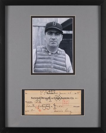 Lot #689 Moe Berg Signed Check - Image 1